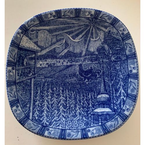 - Assiette  De Noël -1985- Gunnard  Nylund - Artisan Suédois  Chez Nordstrand - 