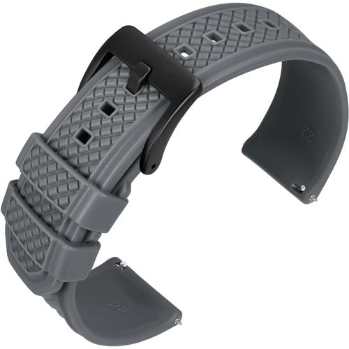 Kal-Bracelet De Montre En Caoutchouc Supérieure À Libération Rapide, Bracelets De Montre En Silicone 20mm 22mm Pour Homme Et Femme