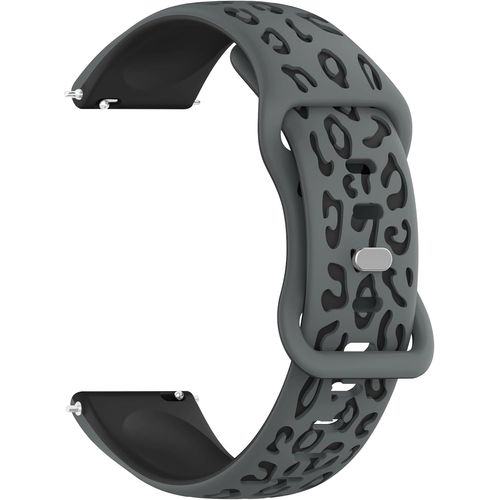 Kal-Bracelet De Montre 22 Mm 20 Mm - En Silicone Gravé Bicolore - Avec Fermeture Rapide - Bracelet De Rechange Réglable Pour Homme Et Femme