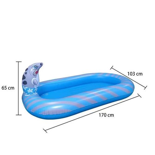 WHITE - Piscine gonflable de pulvérisation de dinosaure de dessin animé en PVC,piscine amusante en plein air pour enfants,cadeau créatif,jouets de jeu d'eau d'été