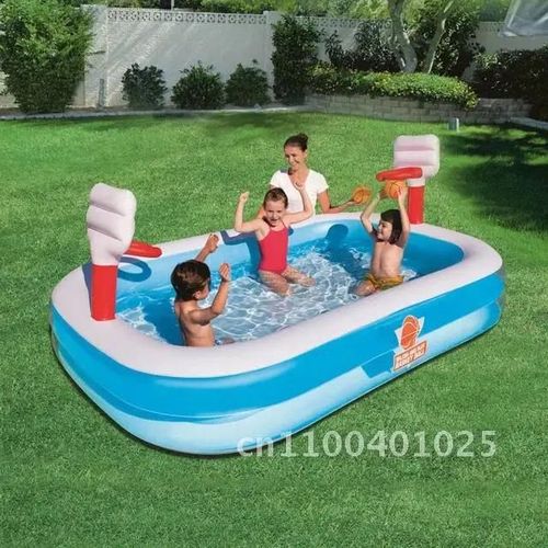 Beige - Grande Piscine Gonflable Pour Enfants Flotteurs Toboggan Château De Dinosaure Pour Enfants Piscines Jouets D'été Jeux D'eau Bébé Piscina