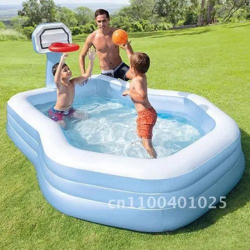 Bleu Marine - Grande Piscine Gonflable Pour Enfants Flotteurs Toboggan Château De Dinosaure Pour Enfants Piscines Jouets D'été Jeux D'eau Bébé Piscina