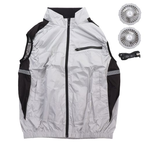 Hjlian Gilet De Sport Climatise, Resistant Aux Uv, Respirant, Doux Pour La Peau, Pour La Randonnee Et Le Travail, Gris Clair, Taille Xxxl