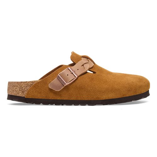 Sabots Cuir Femme Birkenstock Boston Braided Suede
