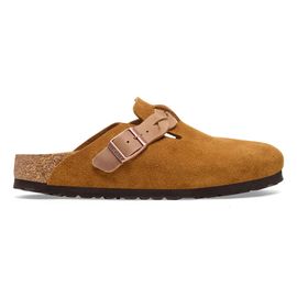 Sabots Cuir Femme Birkenstock Boston Braided Suede