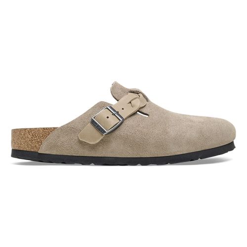 Sabots Cuir Femme Birkenstock Boston Braided Suede