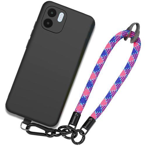 Coque Pour Xiaomi Redmi A1 / A2, Protection Noir Antichoc Avec Cordon Robuste Démontable Multicolore - Booling