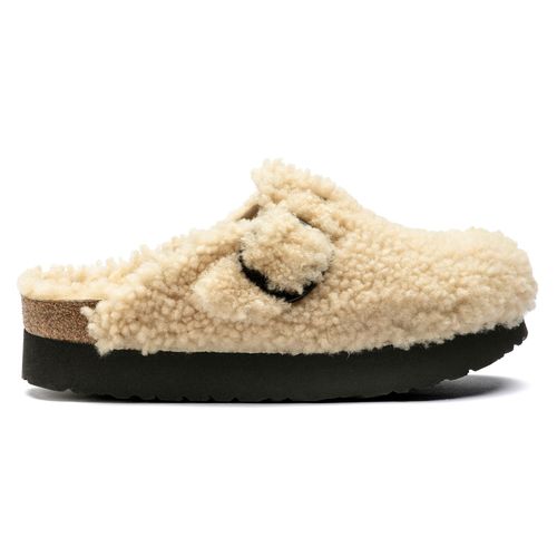 Sabots Birkenstock Boston Big Buckle Platform Fur