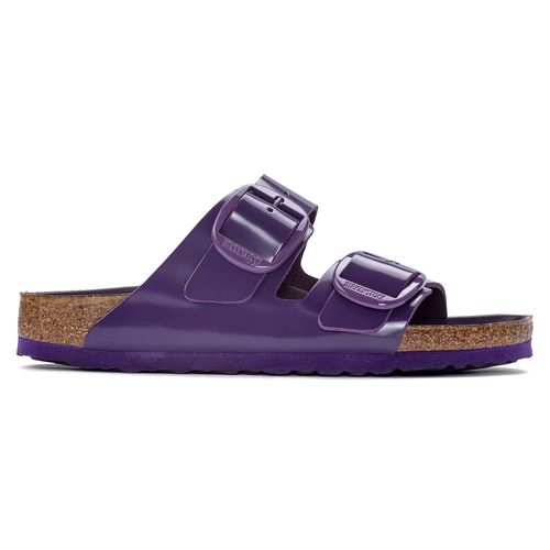 Mules Birkenstock Arizona Big Buckle Natural Leather Patent