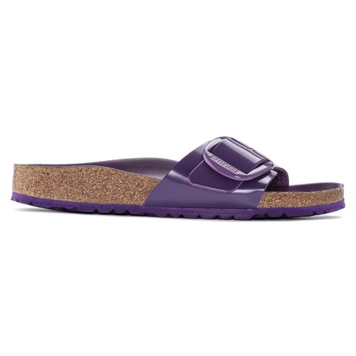 Mules Birkenstock Madrid Big Buckle Natural Leather Patent