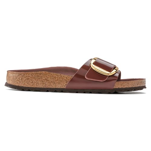 Mules Birkenstock Madrid Big Buckle Natural Leather Patent