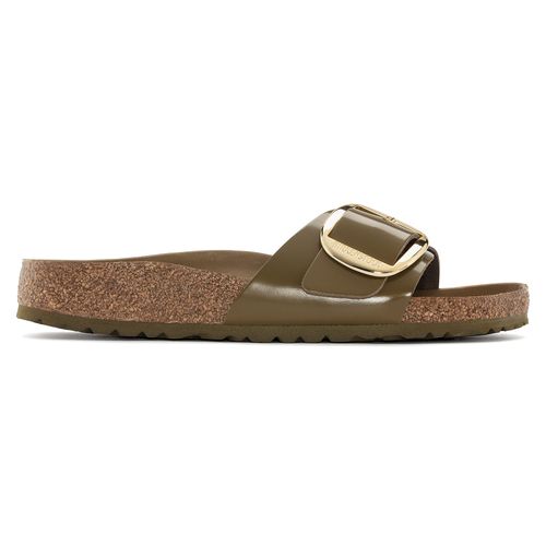 Mules Femme Birkenstock Madrid Big Buckle Natural Leather Patent