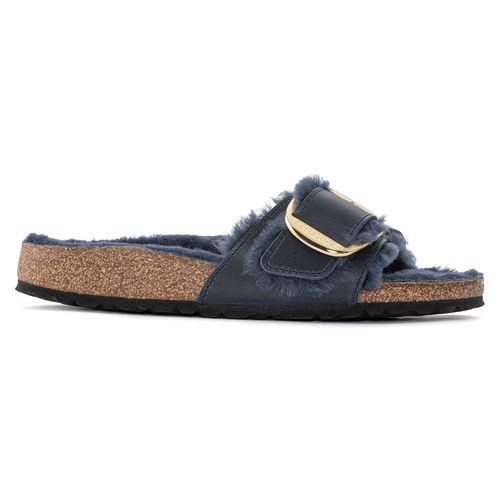 Mules Birkenstock Madrid Big Buckle Shearling Oiled Leather