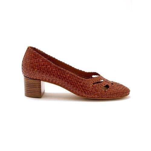 Escarpins Cuir Tressés Main Femme Pédiconfort
