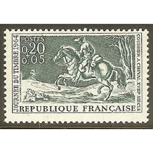 Journée Du Timbre : Courrier À Cheval Année 1964 N° 1406 Yvert Et Tellier Luxe