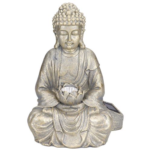 Hjlian Lampe De Jardin Bouddha A Energie Solaire, Statue De Jardin Zen Bouddha Pour Jardin, Terrasse, Patio