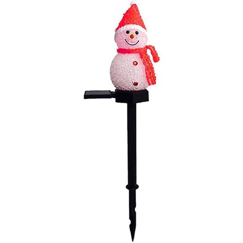 Hjlian Lampe Solaire D'exterieur En Forme De Bonhomme De Neige Pour Jardin, Luminaire Decoratif Et Mignon