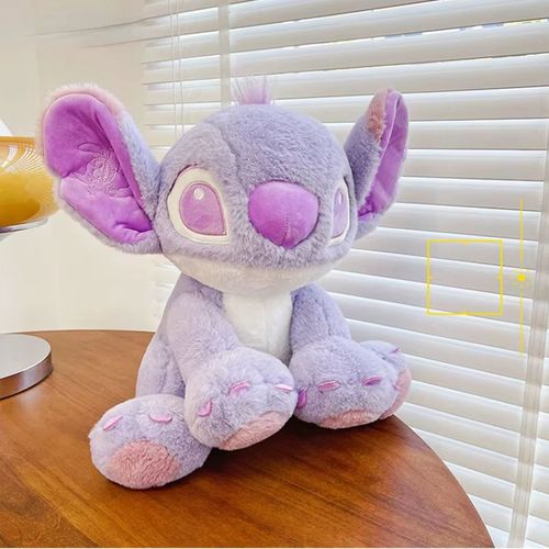 Poupée en Peluche Disney 45cm – Stitch Violet Kawaii, Jouet Doux, Cadeau Petite Amie ou Fille
