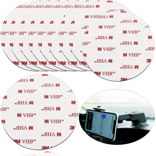Lot De 10 Pastilles Adhésives Circulaires Double Face De 75 Mm Adhésif De Rechange Puissant Pour Support De Montage De Voiture Pare-Brise Caméra Gps Verrouillage À Ventouse Crochet[Car782499]