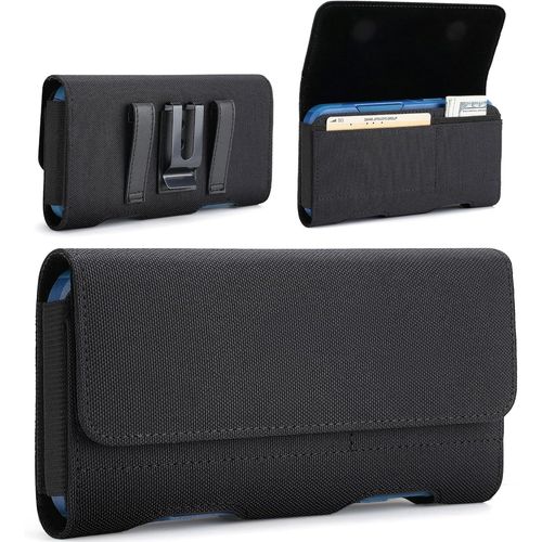 Étui De Protection Pour Téléphone Portable Avec Passant De Ceinture, Fermeture Magnétique, Porte-Cartes En Nylon, Fait À La Main, Pour Samsung Galaxy S23 Ultra 5g, S22 Ultra, S21 U[Car781869]
