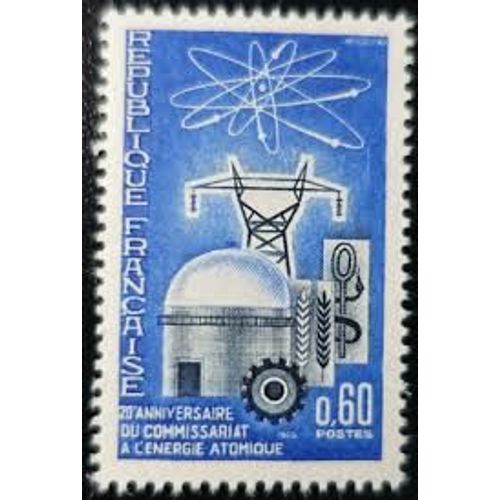 20ème Anniversaire Du Commissariat À L'Énergie Atomique Année 1965 N° 1462 Yvert Et Tellier Luxe