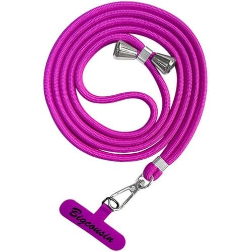 Tour De Cou Telephone Universelle,Réglable Amovible En Nylon Pendentifs Collier De Longe Porte-Clés Cordon Pour Plupart De Téléphones Intelligents,Rose Violette[Car783365]