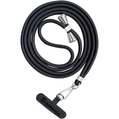 Tour De Cou Telephone Universelle,Réglable Amovible En Nylon Pendentifs Collier De Longe Porte-Clés Cordon Pour Plupart De Téléphones Intelligents,Gris Foncé[Car783366]