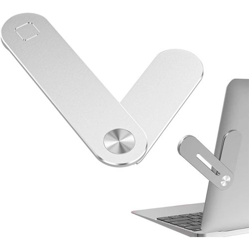 Support Magnétique Pour Ordinateur Portable, Support Ordinateur Portable Ppliable, Support Latéral Réglable Pour Écran De Téléphone, Support De Téléphone Portable Magnétique, Argen[CAR780648]