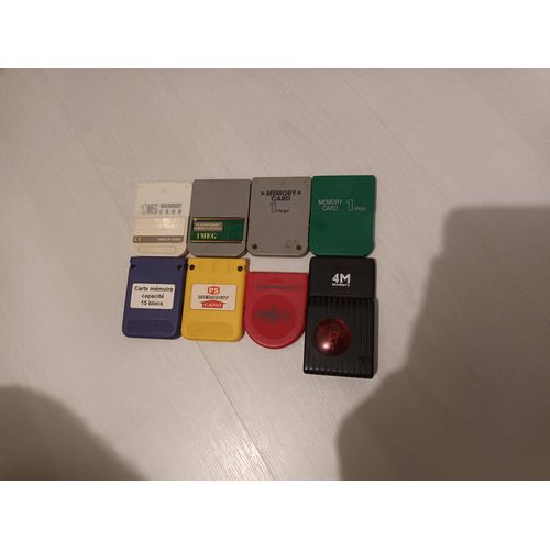 Lot De Cartes Mémoire Pour Playstation 1