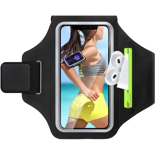 Brassard De Sport Avec Poche Écouteur, Brassard Telephone Sport Porte Telephone Course A Pied Sport Pour Téléphone Portable Razobws Pour Iphone 16/15/14 Jogging Cyclisme Randonnée [Car785986]