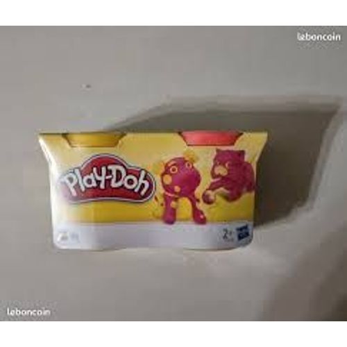 Play Doh - Pack de 2 pots Pâte à modeler - Jaune + Rose - 2x84 g