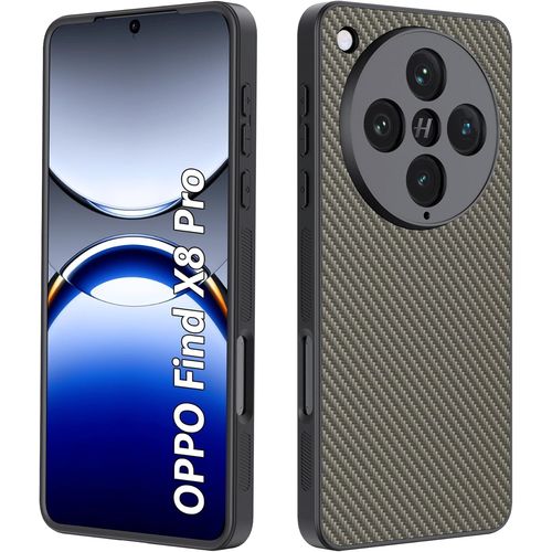 Coque Pour Oppo Find X8 Pro, [Fibre De Carbone] Housse De Protection Avec Cache Appareil Photo, Antichoc, Résistant Aux Rayures (Or Foncé)[Car784006]