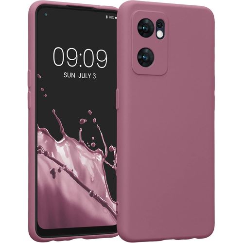 Housse Compatible Avec Oppo Find X5 Lite Coque - Housse De Téléphone En Silicone Avec Protection Appareil Photo - Rose Foncé[Car787379]