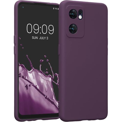 Housse Compatible Avec Oppo Find X5 Lite Coque - Housse De Téléphone En Silicone Avec Protection Appareil Photo - Bordeaux Violet[Car787376]