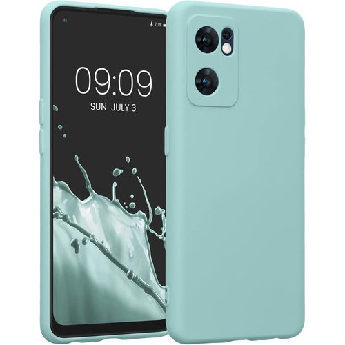 Housse Compatible Avec Oppo Find X5 Lite Coque - Housse De Téléphone En Silicone Avec Protection Appareil Photo - Menthe Glaciale[Car787375]