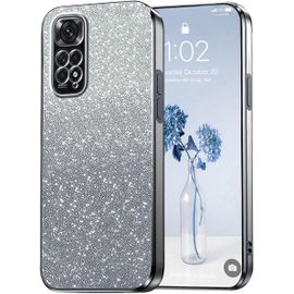 Paillettes Coque Pour Xiaomi Redmi Note 11 4g / Redmi Note 11s 4g - Étui Transparente Glitter Dessin Élégant Souple Ultra Fine Fille Femme Légère Antichoc Housse (Gris)[Car783856]