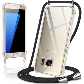 Coque Avec Cordon Pour Samsung Galaxy S7 5,1"", Collier Réglable Téléphone Étui Portable Lanyard Case Transparent Ultra Souple Silicone Housse Antichoc Protection Cover Pour Samsung[Car784273]