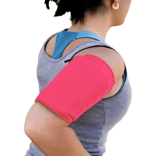 Support De Téléphone Pour La Course À Pied Extensible - Taille L - Brassard 12-15 Pouces De Circonférence De Bras - Brassard De Sport Support De Téléphone Rose[Car784856]