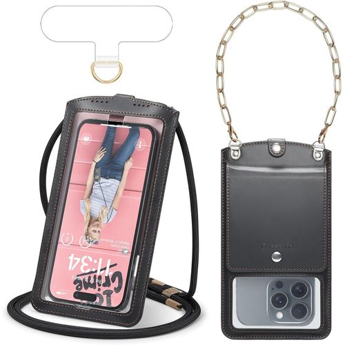 Petit Sac Sacs À Bandoulière Sac Téléphone Portable Femmes Homme Mini Pochette En Pu Cuir Porte Portefeuille Avec Chaîne De Poignet Caméra Fenêtre Pour Iphone 16 15 Samsung Jusqu'À[CAR784912]