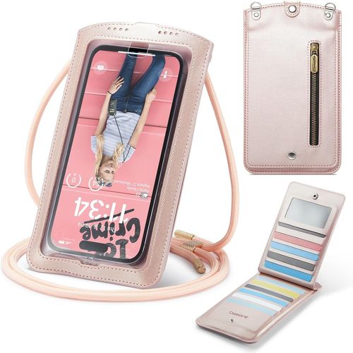 Petit Sac Sacs À Bandoulière Sac Téléphone Portable Femmes Homme Mini Pochette En Pu Cuir Porte Portefeuille Avec Chaîne De Poche Zippée Pour Iphone 16 15 Samsung Xiaomi Jusqu'À 7.[CAR784907]