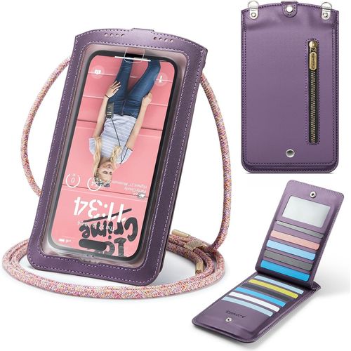 Petit Sac Sacs À Bandoulière Sac Téléphone Portable Femmes Homme Mini Pochette En Pu Cuir Porte Portefeuille Avec Chaîne De Poche Zippée Pour Iphone 16 15 Samsung Xiaomi Jusqu'À 7.[CAR784908]