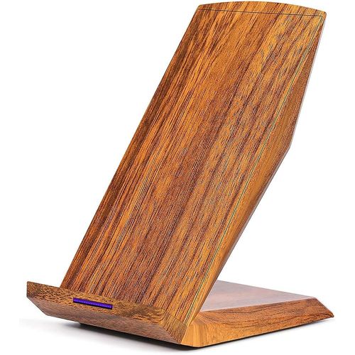 Chargeur Sans Fil À Grain De Bois Avec 2 Bobines,Chargeur Inductif Qi Sans Fil,Station De Charge Rapide,Chargeur À Induction 10w 5w Pour Iphone X/8/8 Plus Samsung Galaxy S9/S8/S7/S[Car784527]