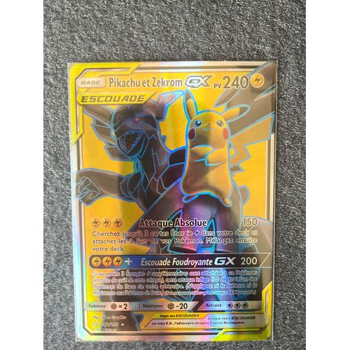 Pikachu Et Zekrom-Gx 162/181 Française