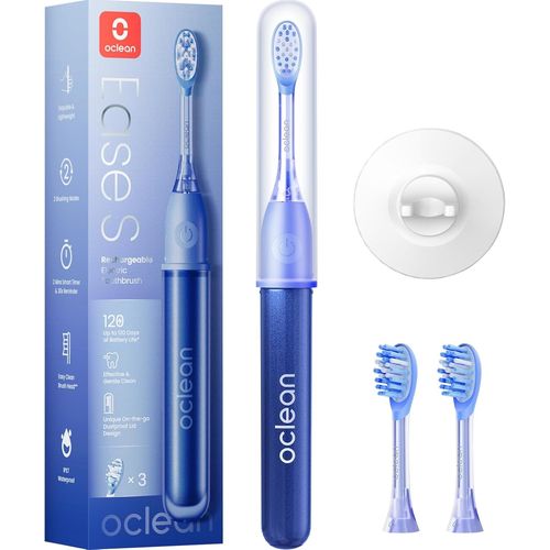 Kyaoayo-Ease À Dents Électrique, 3 Brosettes, Autonomie De 120 Jours Et 2 Modes, À Dents Électrique Sonique, Ideal Pour Voyage, Minuterie Et Support Mural, Bleu