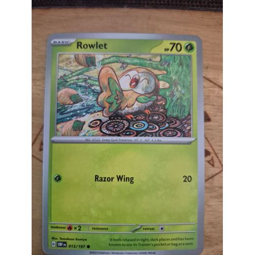 Carte Pokémon Rowlet 013/197 -- Brindibou