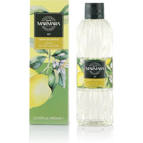 Kolonya Citron 400 Ml Avec Boîte | Eau Parfumée Turque | Aftershave | Eau De Rasage | Eau De Cologne | Eau De Cologne | Eau De Cologne Lemon | 80 Alcool 