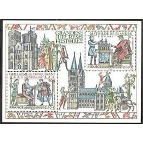 Les Grandes Heures De L'Histoire De France (9) : Guillaume Le Conquérant Et Mathilde De Flandres Feuillet 5455 Année 2020 N° 5455 5456 Yvert Et Tellier Luxe