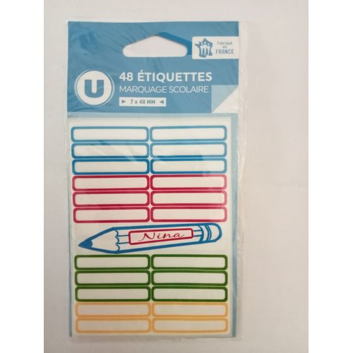 Étiquette Marquage Scolaire