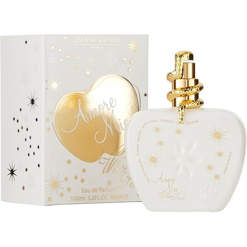 Eau De Parfum Femme Amore Mio White Pearl - Oriental - Rose Et Vanille - Fabriqué En France À Grasse - Cadeau Femme - Flacon Vaporisateur 100 Ml 