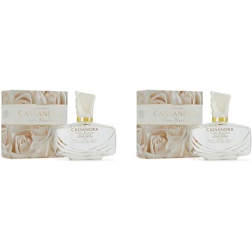 Parfum Femme Cassandra Roses Blanches - Eau De Parfum - Flacon Vaporisateur 100 Ml - Fabriqué En France À Grasse (Lot De 2) 